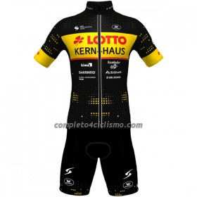 Completo Maglia + Pantaloncino con bretelle 2022 Lotto-Kern Haus Manica Corta Giallo Nero